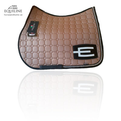 Equiline E-logga schabrak glittersvart/silver passpoal + swarovski