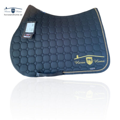 Equiline schabrak med glittersvart/guld passpoal + swarovski