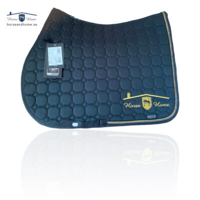 Equiline schabrak svart/guld passpoal + swarovski