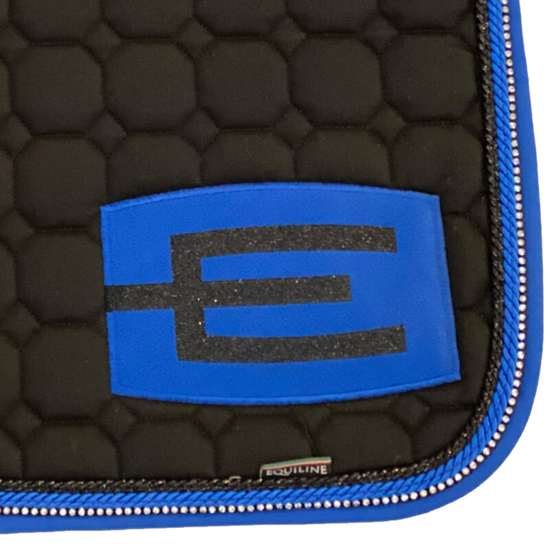 Equiline E-logga schabrak svart med glittersvart/royal/swarovski passpoal - Bild 2