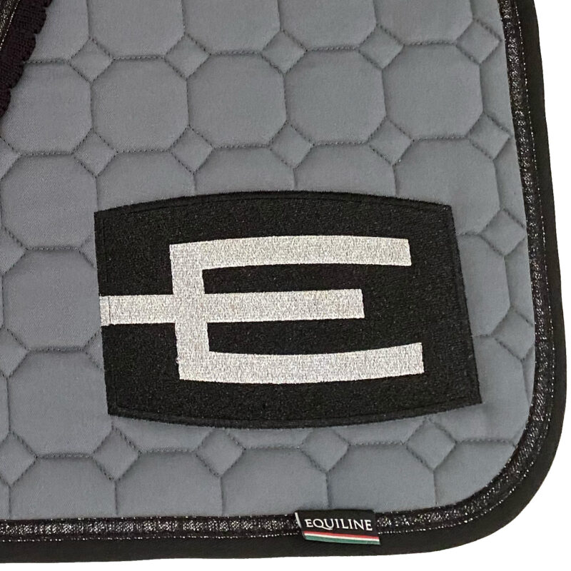 Equiline E-logga schabrak grått med svartglittrig bred passpoal - Bild 2