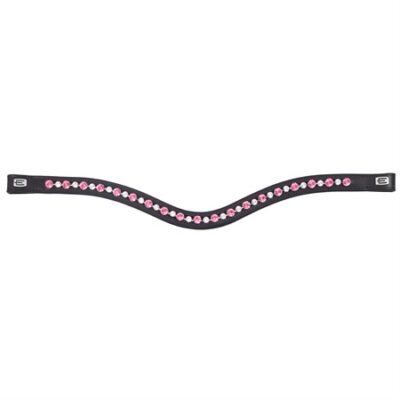 Pannband Rosa/Vit kristall, silver E