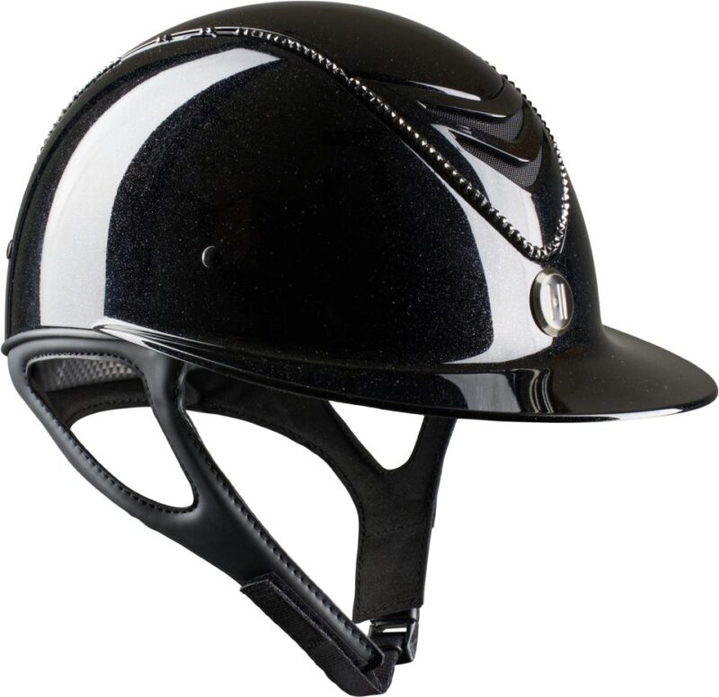 One K MIPS Avancé Lux ridhjälm - glossy, black swarovski