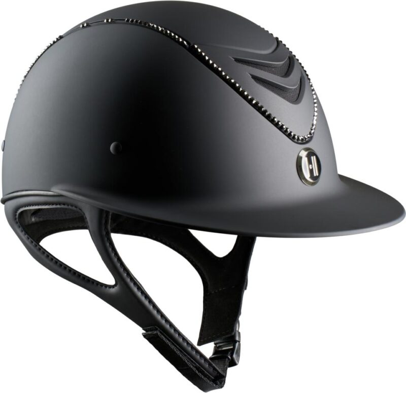 One K MIPS Avancé Lux ridhjälm - matt top, black swarovski