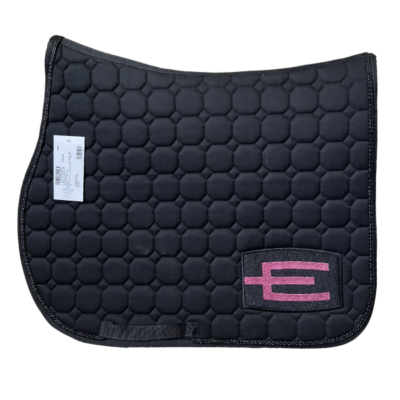 Equiline e-logga schabrak svart med rosa och svart passpoal, svart passpoal
